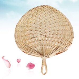 IMIKEYA Fan Cattail Leaf Walk Straw Fan Straw Fan Handmade Home Straw Fan Summer Straw Fan