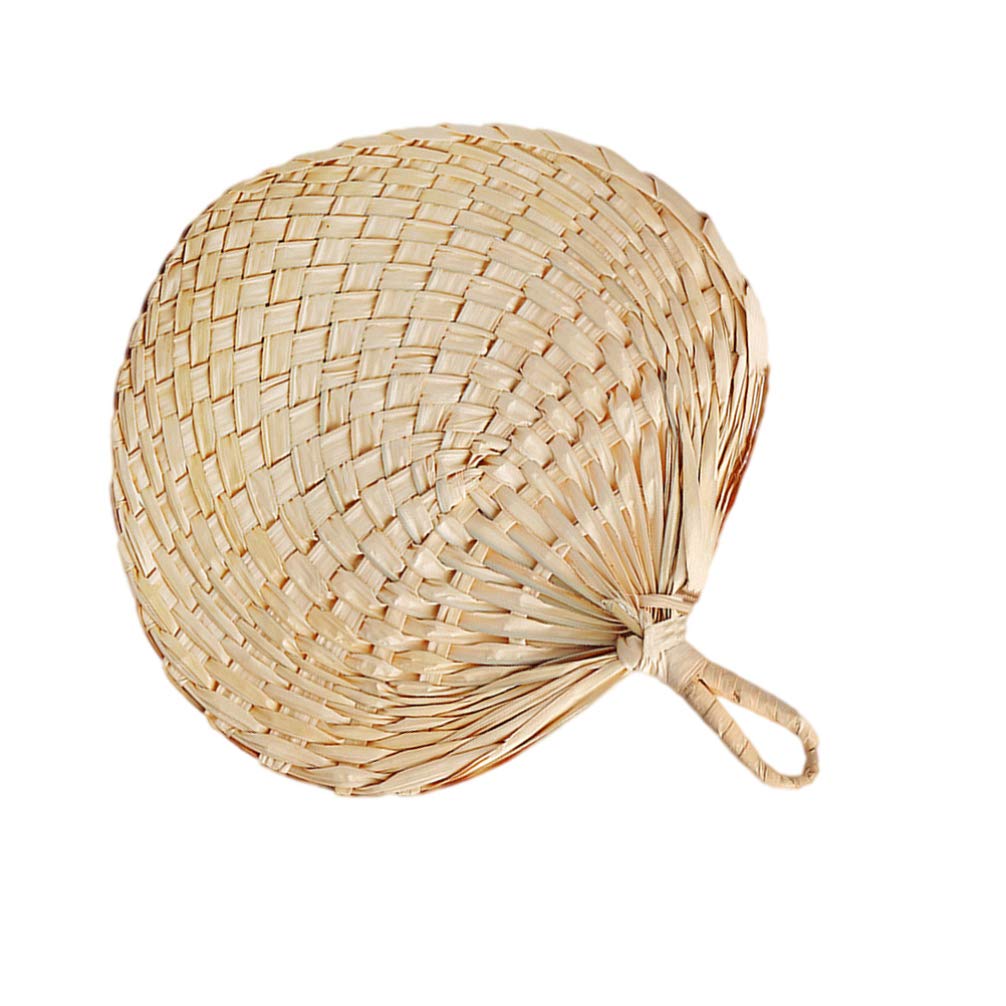 IMIKEYA Fan Cattail Leaf Walk Straw Fan Straw Fan Handmade Home Straw Fan Summer Straw Fan