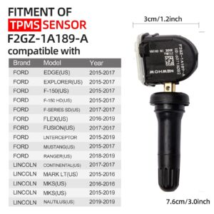 NEWHOW F2GZ-1A189-A,F2GT-1A180-AB,TPMS35 315MHz Programmed Replacement Tire Pressure Monitoring System (TPMS) Sensor for Ford Lincoln Set of 4