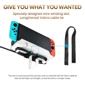 STORAGBT Wall Mount Stand Bundle for Nintendo Switch, Bracket Holder for Swith & Switch Oled, with Controller Wall Mount, Headphone Holder, Space Saving(White)