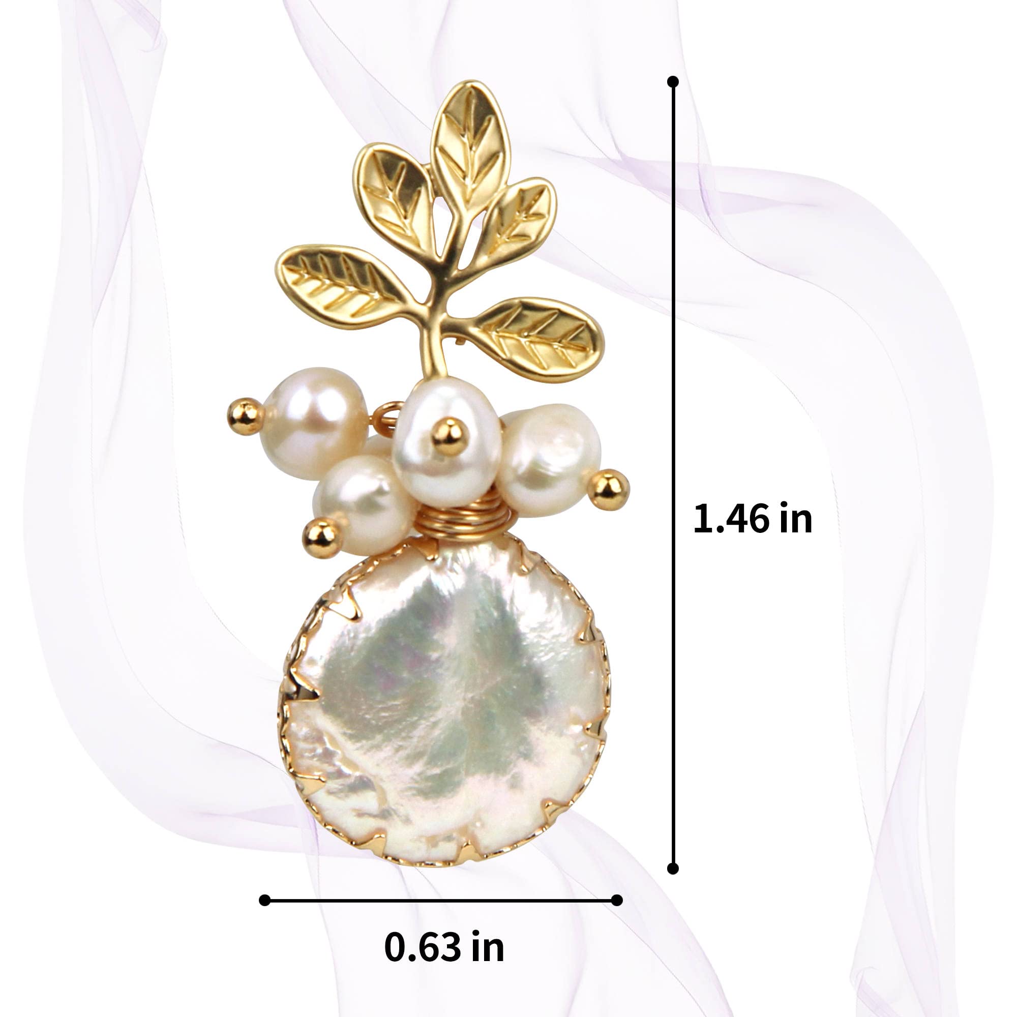 zqhhyy 18k Gold Baroque White Big Pearl Drop Earrings For Women Handmade Trendy Comfy Real Freshwater Pearls Aesthetic Life Tree Dangle Earrings Engaged Wedding Bridesmaid Hanging Jewelry (tree)