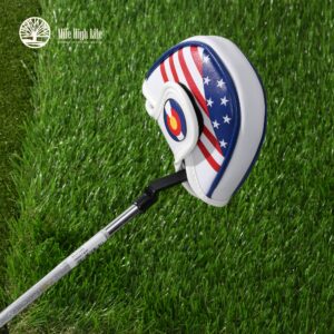 Mile High Life | US States Flag Mallet Putter Cover | Synthetic Leather Golf Head Covers | America Flag Putter Headcover compatible with Odyssey/Taylormade/Scotty Cameron Putters (Colorado)