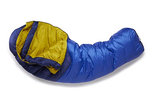 Rab Neutrino 400 Down Insulated Lightweight Mummy Sleeping Bag for Climbing and Mountaineering - Nightfall Blue - 20 Degree, Regular, Left Zip