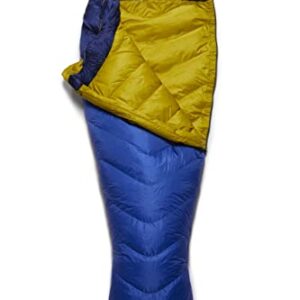 Rab Neutrino 400 Down Insulated Lightweight Mummy Sleeping Bag for Climbing and Mountaineering - Nightfall Blue - 20 Degree, Regular, Left Zip