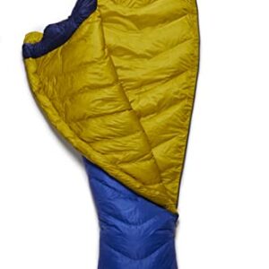 Rab Neutrino 400 Down Insulated Lightweight Mummy Sleeping Bag for Climbing and Mountaineering - Nightfall Blue - 20 Degree, Regular, Left Zip