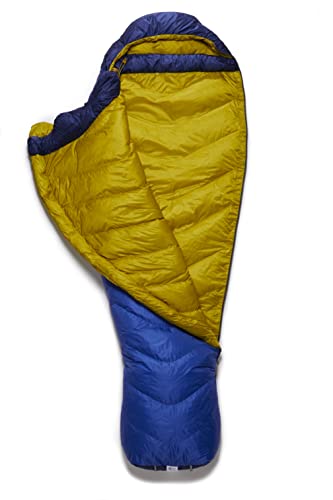 Rab Neutrino 400 Down Insulated Lightweight Mummy Sleeping Bag for Climbing and Mountaineering - Nightfall Blue - 20 Degree, Regular, Left Zip