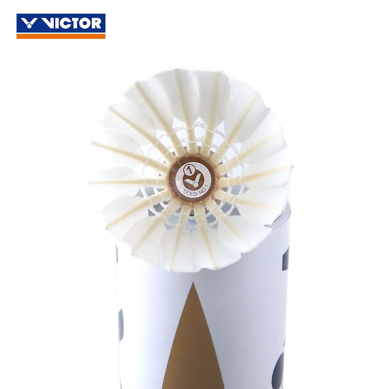 Victor Gold No.1 Badminton Shuttlecock Birdy 12-Pack (Speed-77)