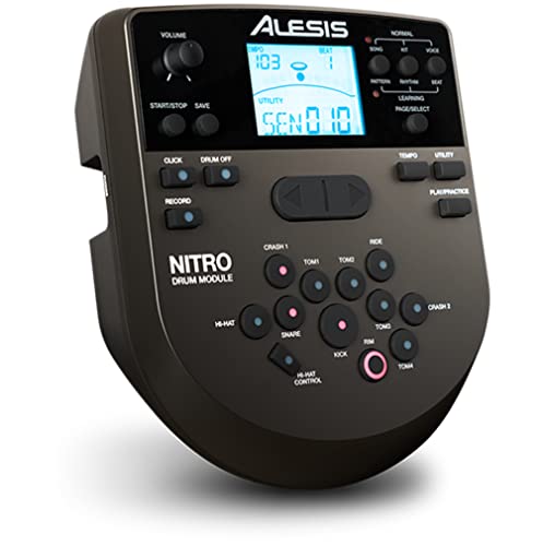 Alesis Nitro Drum Module with Cable Snake and Silverline Audio 10ft Auxiliary Cable Bundle