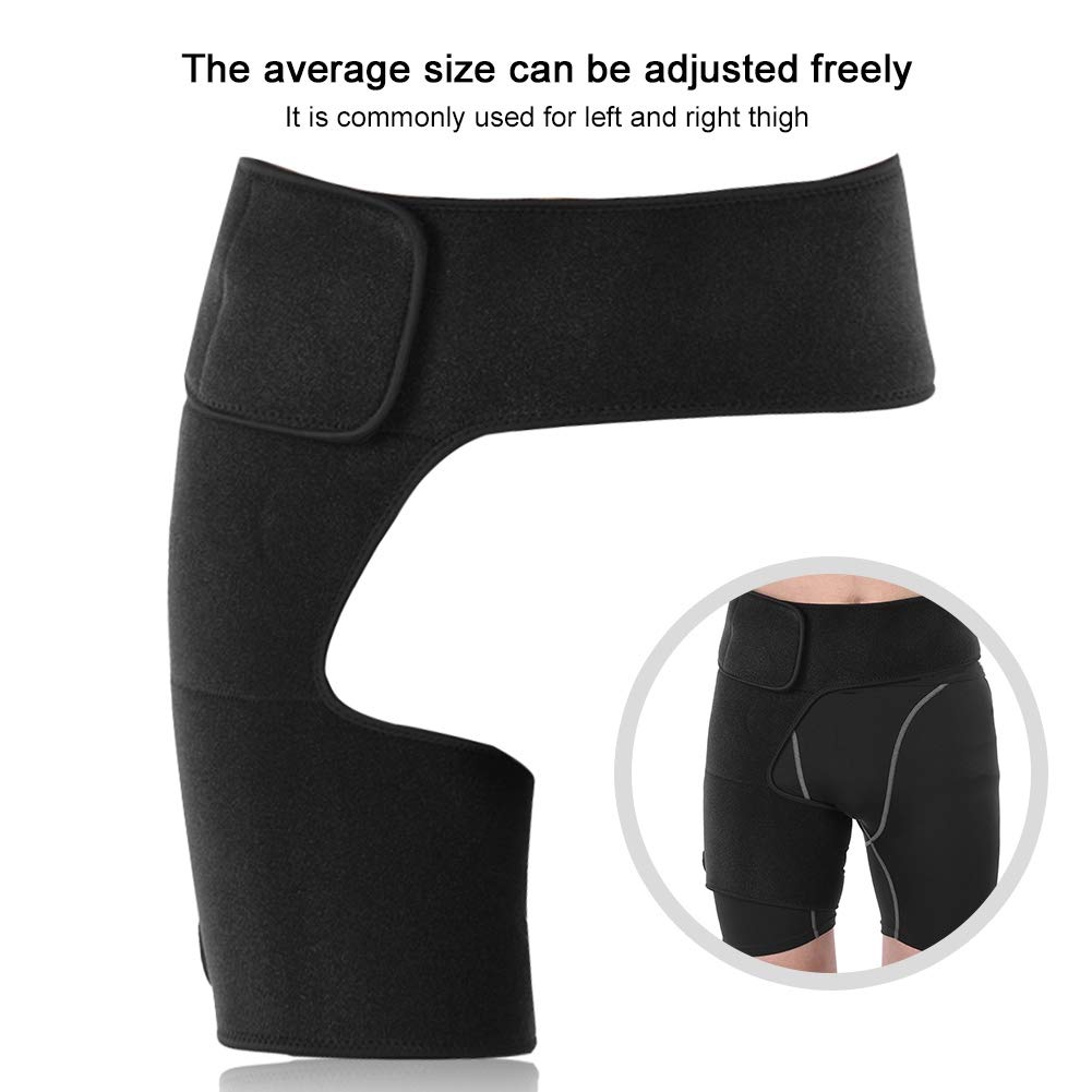 Health Gear Groin Support Bandage, Hip Brace Thigh Compression Sleeve, Breathable Unisex Hip Thigh Support Brace Muscle Strain Prevention Belt Sports Protector