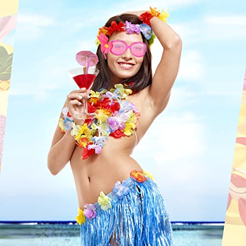 12 Pairs Luau Party Sunglasses Beach Funny Hawaiian Sunglasses Tropical Beach Party Favors Sunglasses(Cute Style)