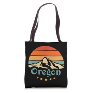 retro style state of oregon graphic - or, usa tote bag