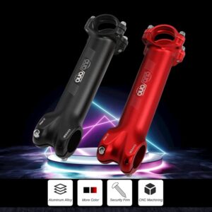 150mm Super Long Shock-Absorbing Bike Handlebar Stem for Road/Mountain Bike Aluminum Alloy CNC Fitting Pole Folding Bike Stems 12-Degree 31.8mm (Black)