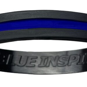 BLUE INSPIRED Thin Blue Line Bracelet and Prayer Card | Back The Blue, Pro Law Enforcement | Navy Blue | Husband/Wife, Men/Women