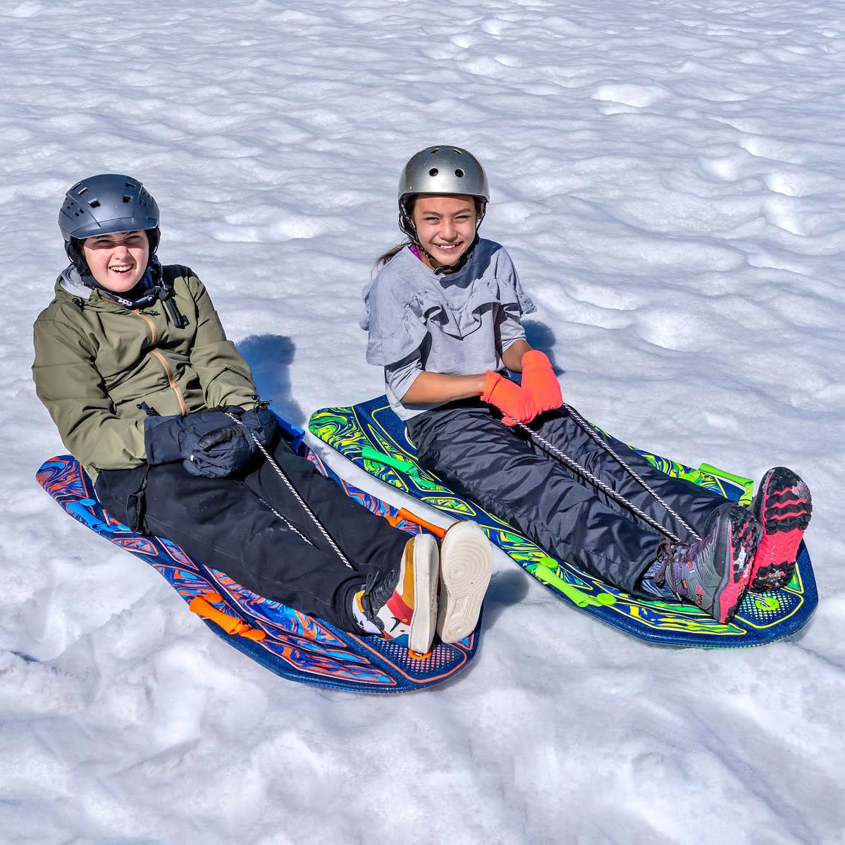 Sno-Storm 50" Vipernex Snow Sled Lightweight Glide Smoothly Ready to Ship, 2 Seater - Lime