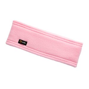 lupa handmade unisex triple-layer micro fleece headband - ear warmer - pink