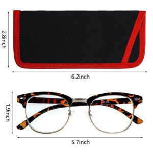 Konohan 12 Pieces Glasses Case Soft Eyeglasses Pouch Portable Eyewear Sunglasses Bag Anti Scratch, 6.1 x 2.76 Inch, 6 Colors (Bright Color)