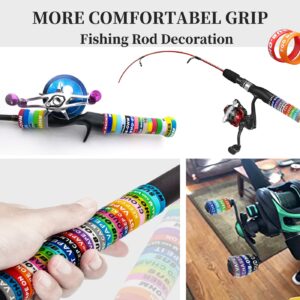 Silicone Handle Band Anti Slip Rubber Ring,Racket Handle Grip Fix Ring,for Slingshot Fishing Rod Bicycle Grip Cool Decoration(10Pcs Random Mixed)