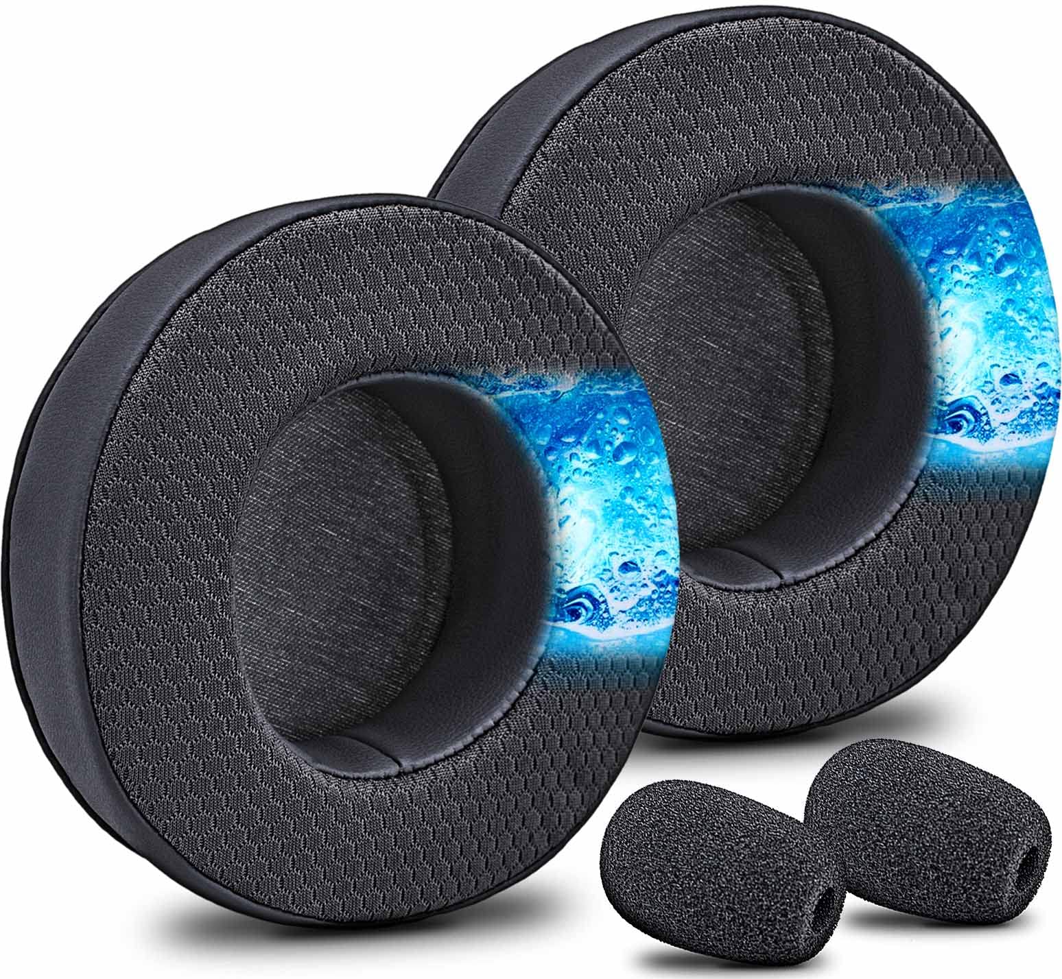 Virtuoso XT Ear Pads Replacement for Virtuoso RGB Wireless SE XT Headset, Cooling Gel, More - Softer Memory Foam, Added Thickness, Extra Durability by JESSVIT (Virtuoso XT Cooling Gel Earpads Black)