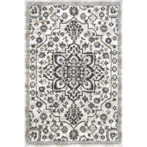 nuLOOM Cassy Floral Medallion Area Rug, 4x6, Grey