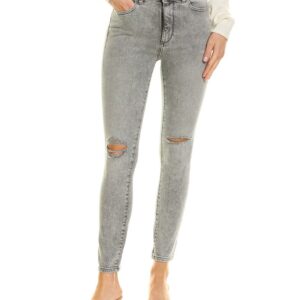 DL1961 Women's Farrow Skinny High Rise Instasculpt Ankle, Chalk Distressed, 28