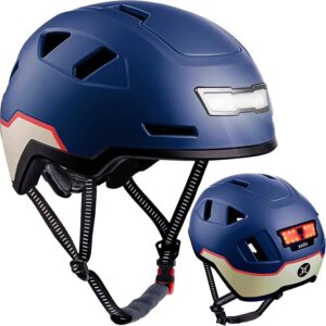 xnito bike helmet with led lights - urban bicycle helmet for adults, men & women - cpsc & nta-8776 dual certified - class 3 e-bikes, scooters, onewheel, commuter, mountain