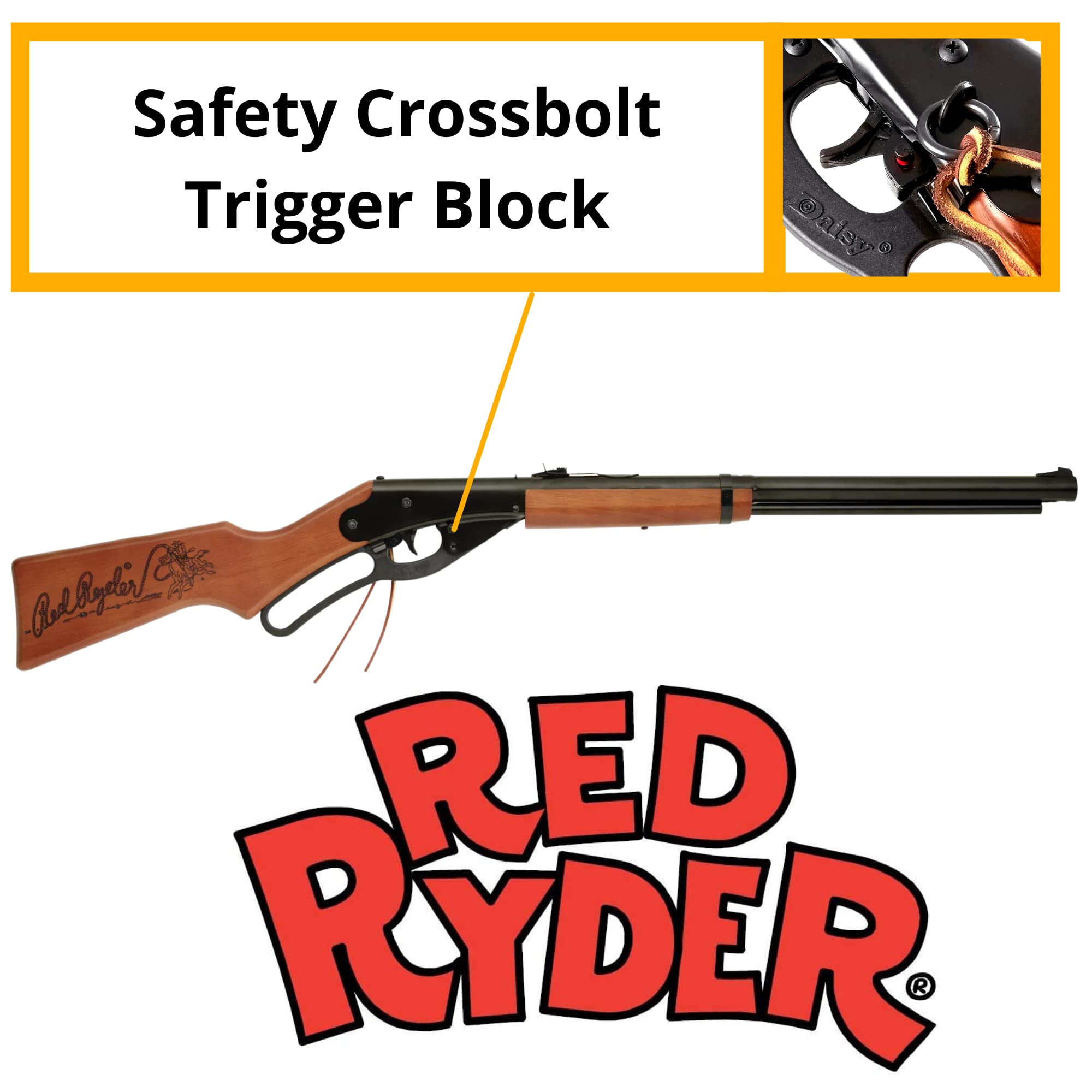 ArmyBoy Kit for Daisy Adult Red Ryder BB Gun Bundle│ Kit Includes: Daisy Air Rifle, 1500 Metal BBS and 10 Targets│ Features: 650 Shot Spring-Action Lever Cocking Daisy Air Rifle Air Gun - 350 FPS