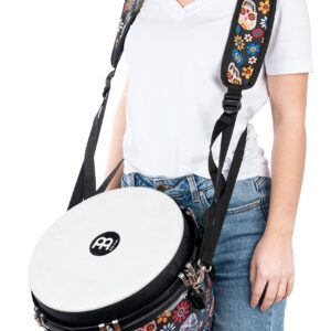 Meinl Percussion Designer Djembe Strap with Durable Synthetic Fabric and Adjustable Length, Day of The Dead (MDJS1DA)