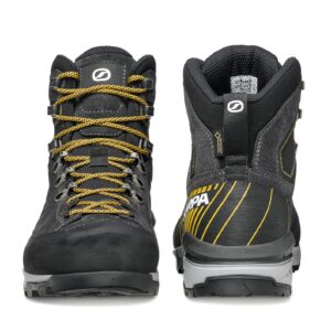 SCARPA Men's Mescalito Trk GTX Waterproof Gore-Tex Boots for Hiking and Backpacking - Dark Anthracite/Mustard - 11-11.5