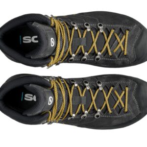 SCARPA Men's Mescalito Trk GTX Waterproof Gore-Tex Boots for Hiking and Backpacking - Dark Anthracite/Mustard - 11-11.5