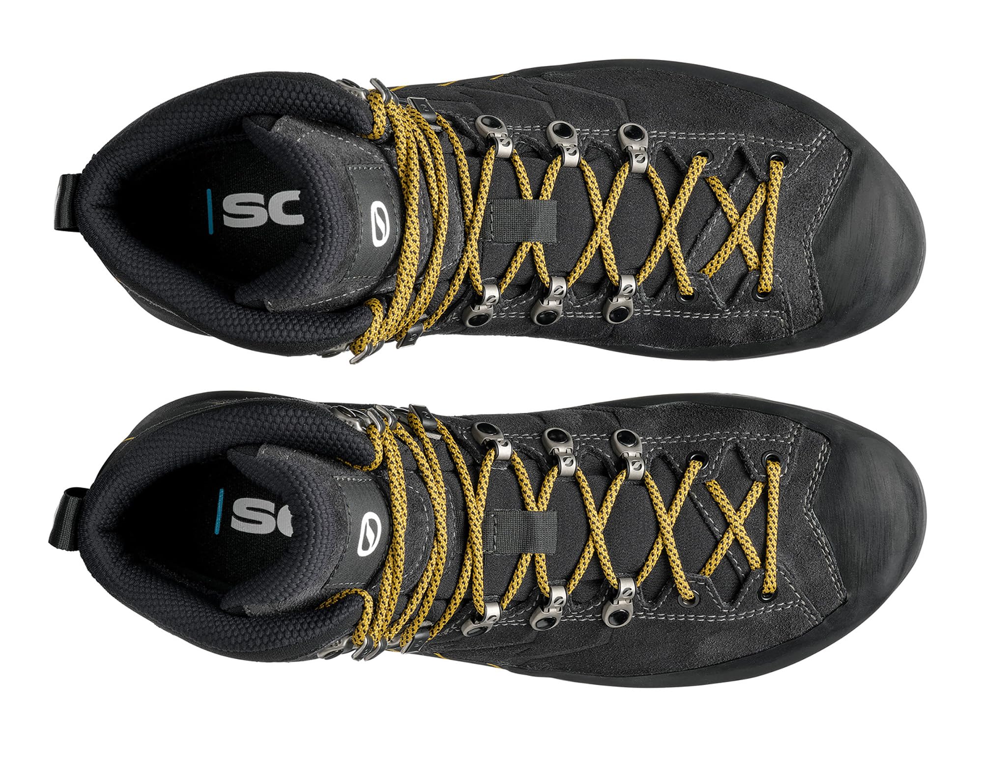 SCARPA Men's Mescalito Trk GTX Waterproof Gore-Tex Boots for Hiking and Backpacking - Dark Anthracite/Mustard - 11-11.5