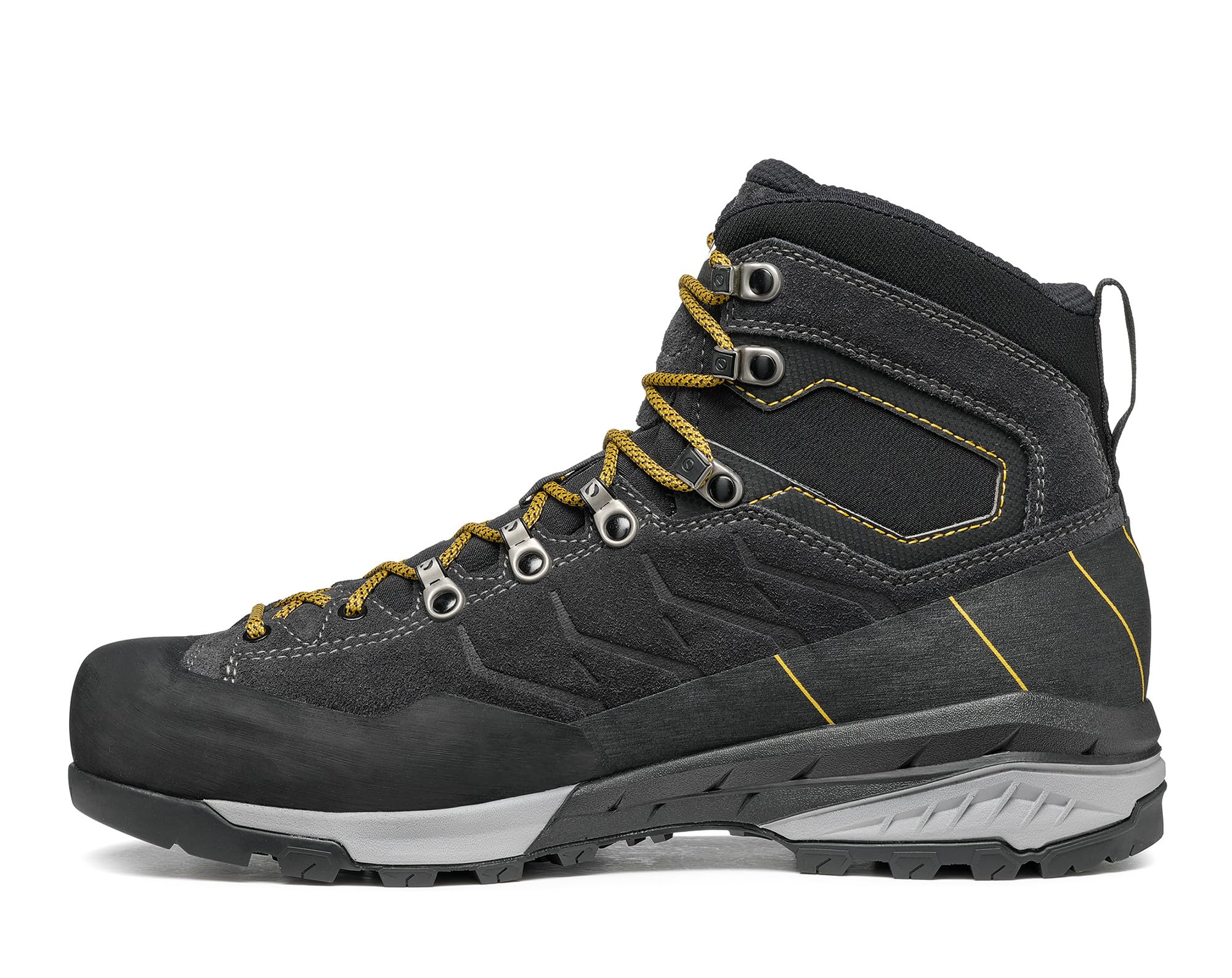 SCARPA Men's Mescalito Trk GTX Waterproof Gore-Tex Boots for Hiking and Backpacking - Dark Anthracite/Mustard - 11-11.5