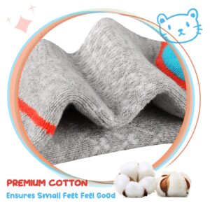 Comfoex 12 Pairs Girls Socks Ankle Athletic Socks Cotton Sports Socks With Cushioned Sole For Big Little Kids,Big Kid