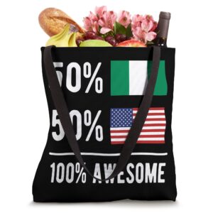 Proud Nigerian American Flag Nigeria USA Tote Bag