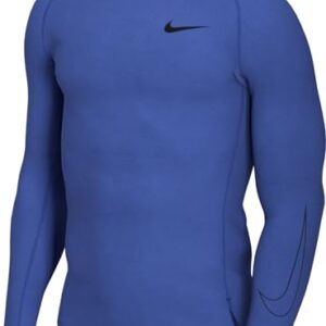 Nike Pro Dri-FIT Men's Tight Fit Long-Sleeve Training Top (as1, Alpha, l, Regular, Regular, Game Royal/Black)