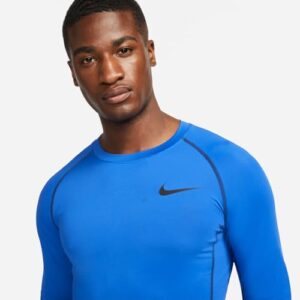 Nike Pro Dri-FIT Men's Tight Fit Long-Sleeve Training Top (as1, Alpha, l, Regular, Regular, Game Royal/Black)