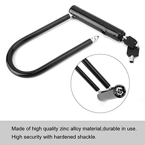 Safety Lock, Anti-Theft U-Lock Security Black Convenient Bike Anti-Theft Lock U-Lock Anti-Theft for Bicycle