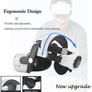 Oculus Quest 2 Head Strap, Replacement for Quest 2, Adjustable Head Strap Headband Enhanced Support and Comfort in VR, Suitable for Children and Adult(Headset Not Included)