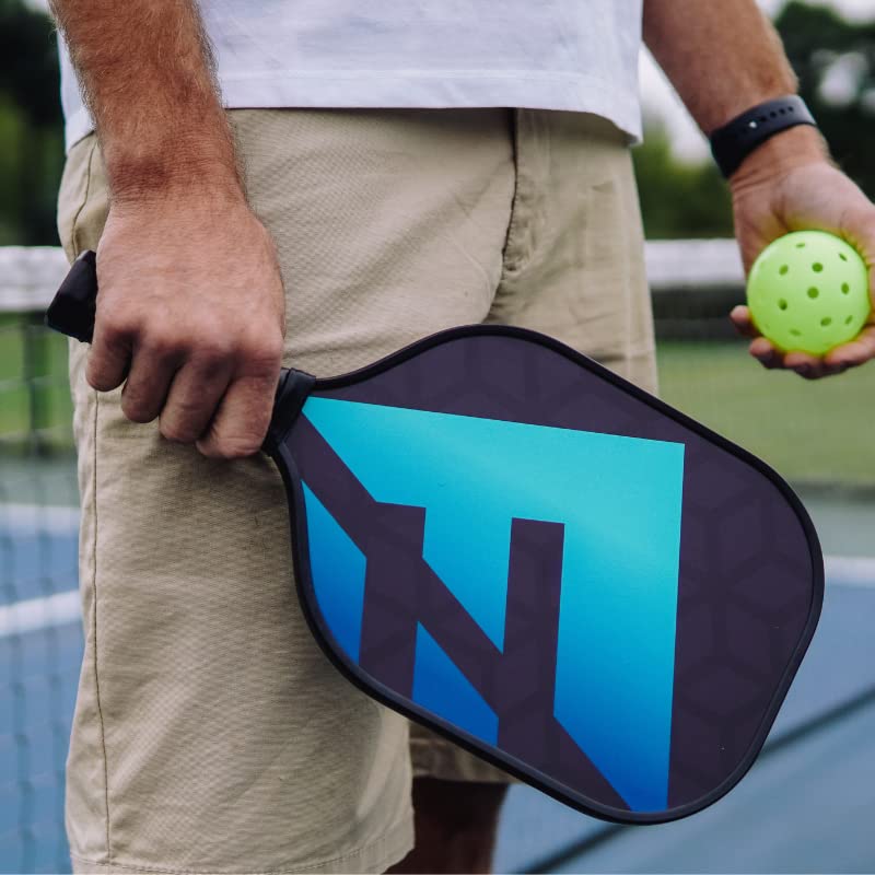 Sporty Blue Graphite Pickleball Paddle | USAPA Approved | for Beginners to Pro | Textured for Max Control & Spin | Graphite Pickleball Racket w/Honeycomb Polymer Core (Sporty Blue)