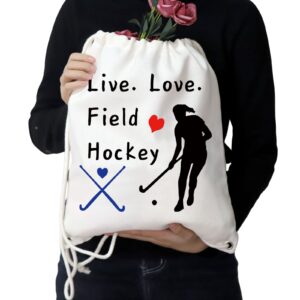 JYTAPP Field Hockey Present for Hockey Drawstring Bag Field Hockey Present for Players Field Hockey Team Inspiration Present