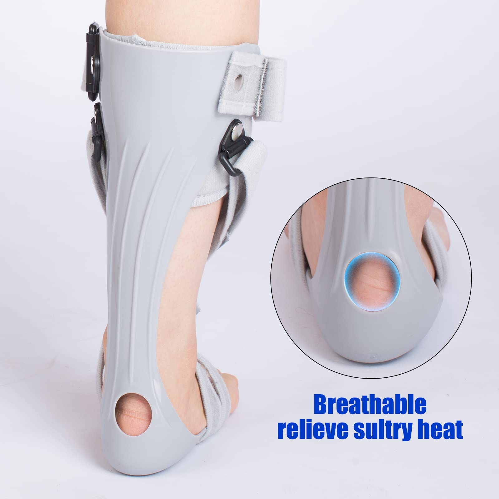 Tairibousy AFO Brace Lightweight Ankle Foot Orthosis Foot Drop Brace AFO Rehabilitator for Drop Foot, Stroke, Hemiplegia (M-Right)