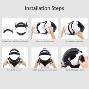 Oculus Quest 2 Head Strap, Replacement for Quest 2, Adjustable Head Strap Headband Enhanced Support and Comfort in VR, Suitable for Children and Adult(Headset Not Included)