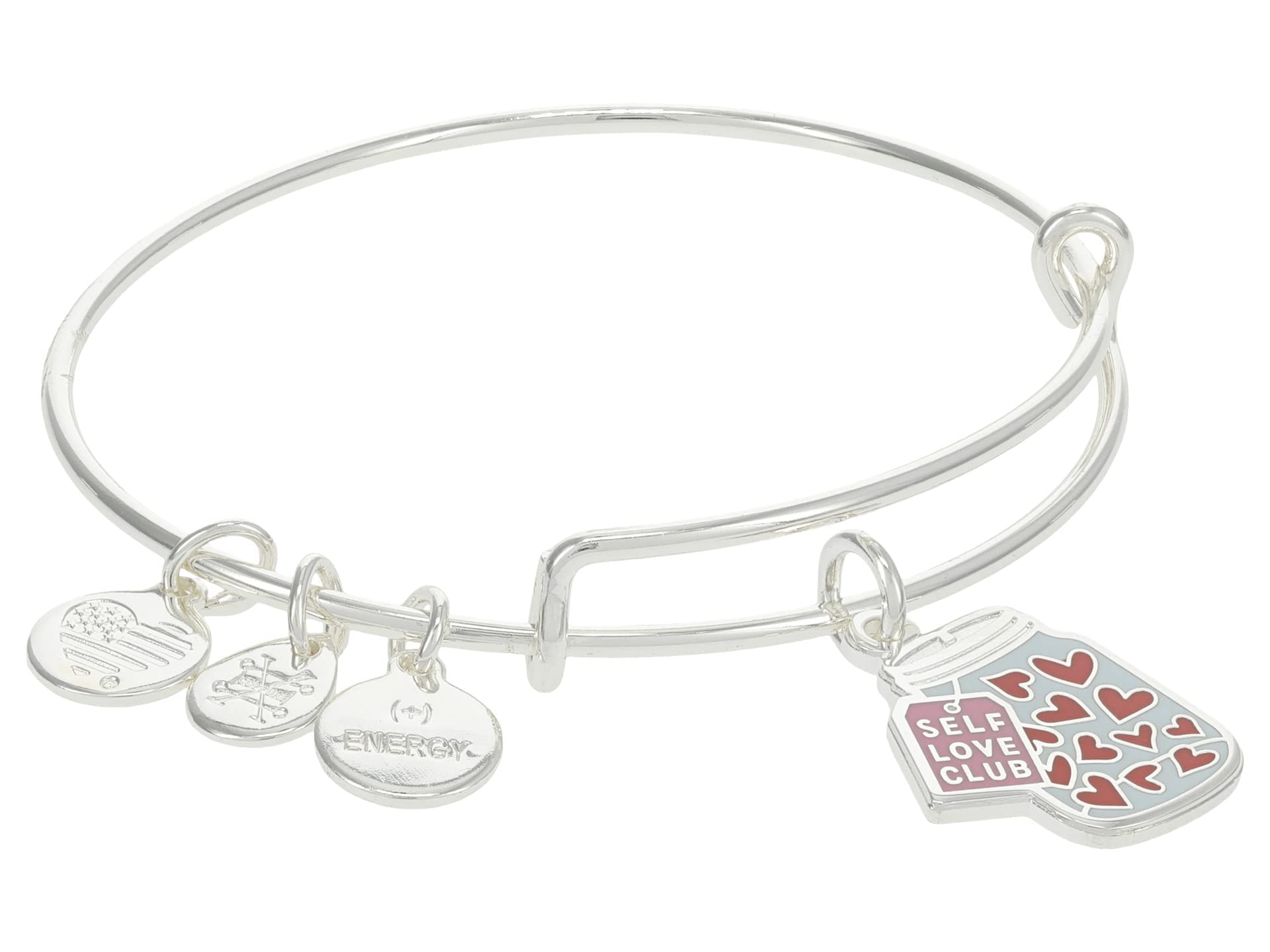 Alex and Ani Color Infusion Self Love Club Bracelet Silver One Size