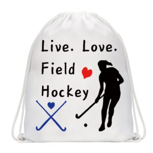 JYTAPP Field Hockey Present for Hockey Drawstring Bag Field Hockey Present for Players Field Hockey Team Inspiration Present