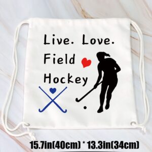 JYTAPP Field Hockey Present for Hockey Drawstring Bag Field Hockey Present for Players Field Hockey Team Inspiration Present