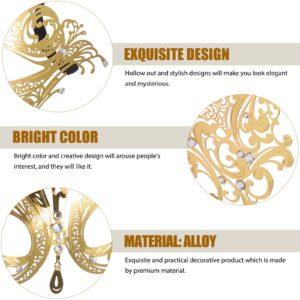 Face Maskes 2Pcs Delicate Hollow Out Party Performance Props Golden Makeup Mascara