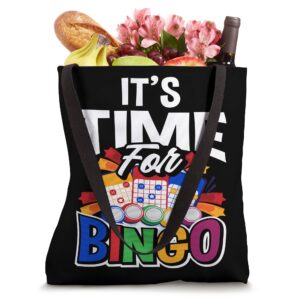 It's Time For Bingo Funny Bingo Player Tote Bag