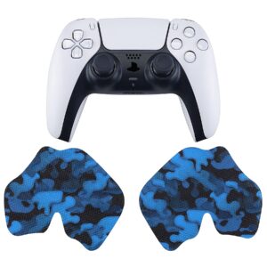 PlayVital Anti-Skid Sweat-Absorbent Controller Grip for PS5 Controller, Professional Textured Soft Rubber Pads Handle Grips for PS5 Controller - Black Blue Camouflage