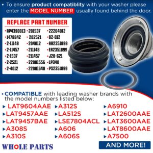 Whole Parts Washer Tub Stem & Seal Repair Kit Part # 6-2095720 - Replacement and Compatible with Some Whirlpool Washers - Faucets Water Leaking Solution - Non-OEM Appliance Parts - 2 Yr Warranty