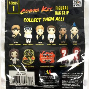 Cobra Kai Series 1 - 3D Figural Foam Bag Clip in Blind Bag - Strike First, Strike Hard, No Mercy Multicolored