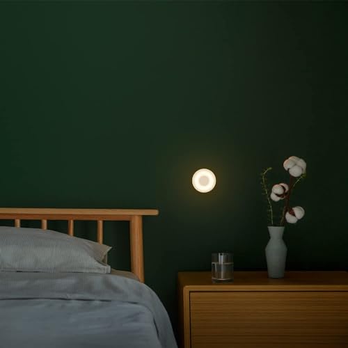 Xiaomi MI Motion Activated Night Light 2 - Bluetooth, 2800K Warm Yellow Light, No Visible Flicker, No Harmful Blue Light, 3× AA Batteries Last Over a Year